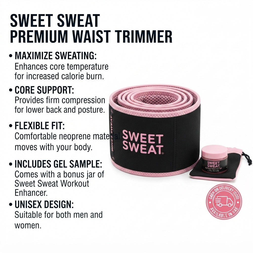 Sweat Slimming Belt for Men & Women (Free Gel Included)