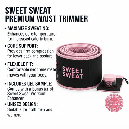 Sweat Slimming Belt for Men & Women (Free Gel Included)
