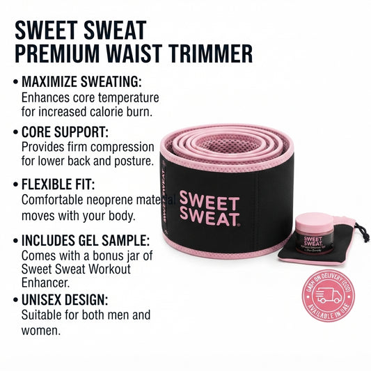 Sweat Slimming Belt for Men & Women (Free Gel Included)